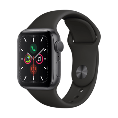 Watch Series 5 (GPS) 44mm | Silver Aluminium Case with White Sport Band | Bite